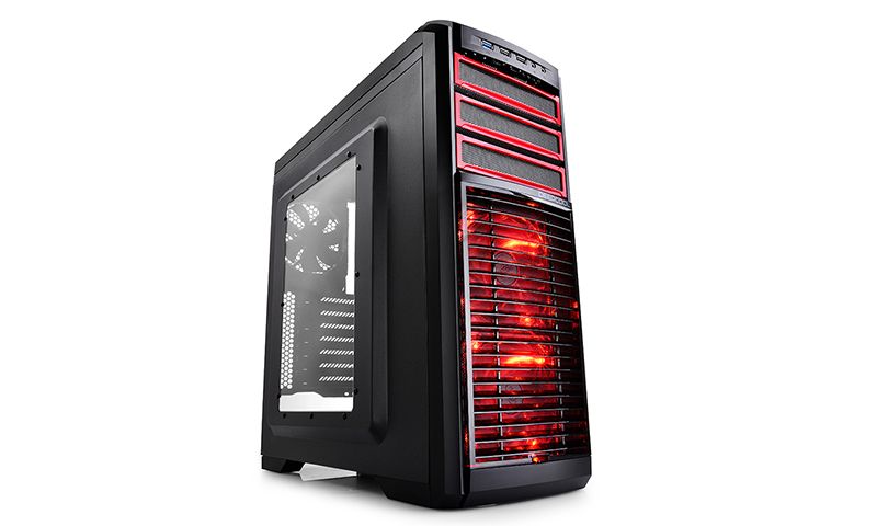 Кутия за компютър DeepCool KENDOMEN RD черна/червена