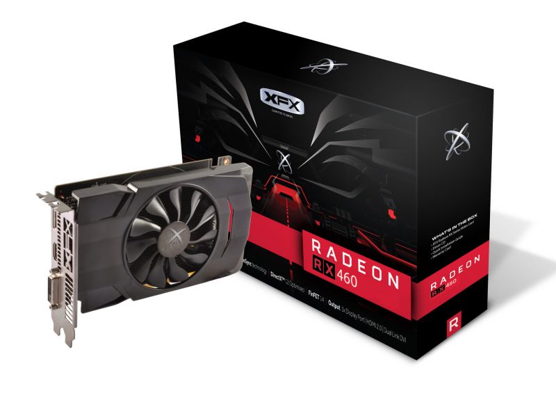 Видео карта XFX AMD Radeon RX460 Single Fan 2GB GDDR5