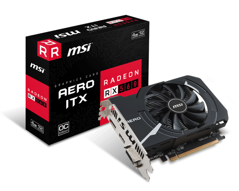 Видео карта MSI AMD Radeon RX560 Aero ITX 4GB OC