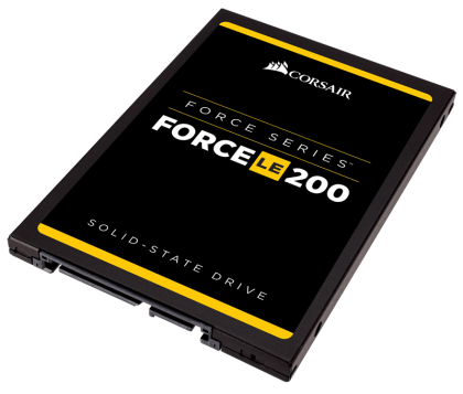 SSD Corsair Force Series LE200 2.5" 120GB SATA III TLC 7mm, latest NAND, Up to 550MB/s Sequential Read, Up to 500MB/s Sequential Write; Up to 65K IOPS Random Read, Up to 25K IOPS Random Write