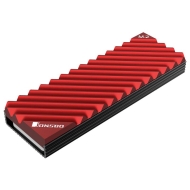 Пасивен охладител за SSD Jonsbo M.2 SSD, оребрен, червен