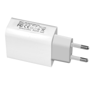 Зарядно за стенаMakki Fast Charger Wall - QC3.0 + Power Distribution Type-C 18W White - MAKKI-PQ18W-WH
