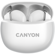 Bluetooth слушалки Canyon TWS-5 с микрофон, BT V5.3, бял - CNS-TWS5W