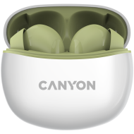 Bluetooth слушалки Canyon TWS-5 с микрофон, BT V5.3, зелен - CNS-TWS5GR