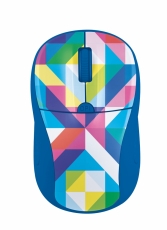 TRUST Primo Wireless Mouse - blue geometry