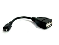Кабел Vcom OTG USB AF / Micro USB Black - CU226-0.2m