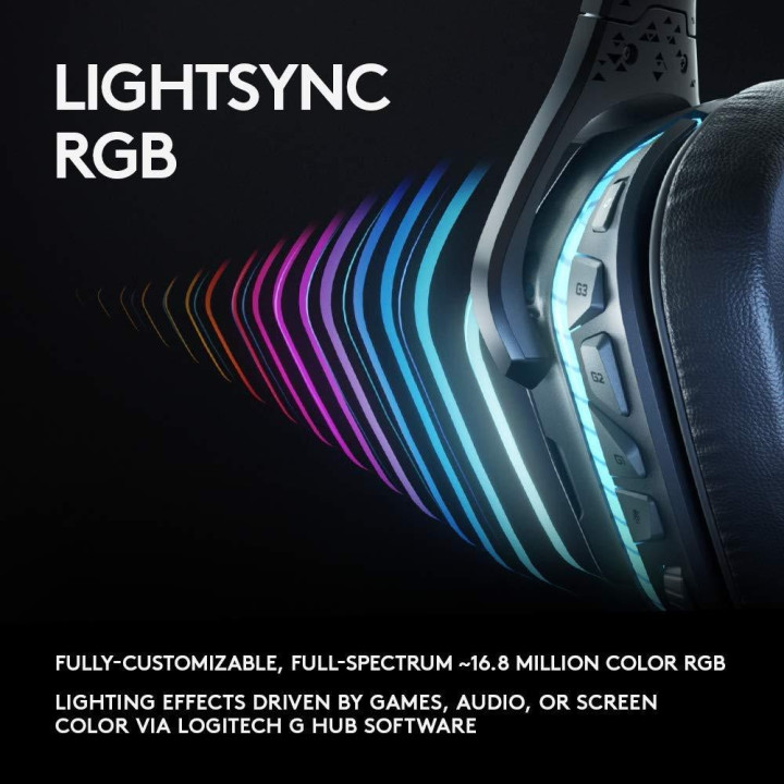 Безжични геймърски слушалки Logitech G935 7.1 Lightsync