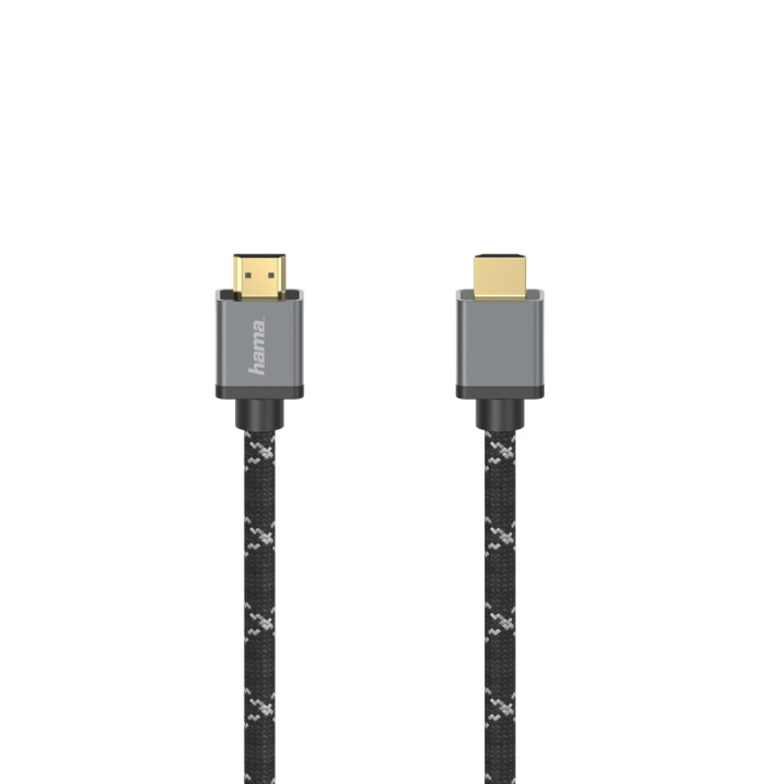 Кабел HAMA Ultra HD HDMI мъжко - HDMI мъжко, 8K, 48GB/s,метал, 3 м, позл. конектори