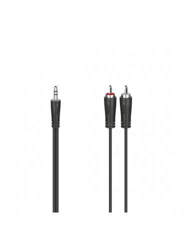 Аудио кабел HAMA стерео жак 3,5 mm -2 x Чинч, 1.5м