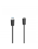 Кабел HAMA  USB 3.0 A мъжко - USB 3.0 Micro B мъжко, 1.5 м, 5Gbit/s