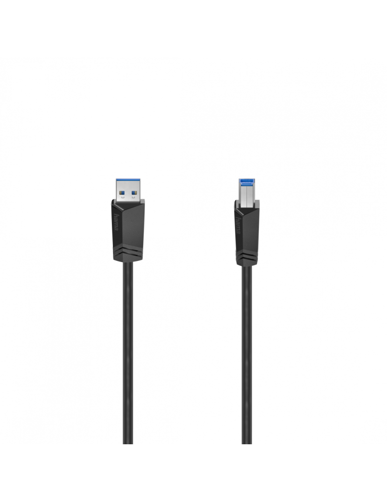 Кабел HAMA USB 3.0 -A мъжко -B мъжко, 1.5 м, 1 звезда