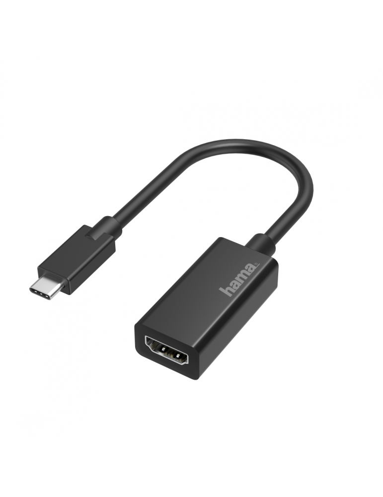 Адаптер HAMA  USB-C мъжко - HDMI женско, Ultra HD, 4K черен