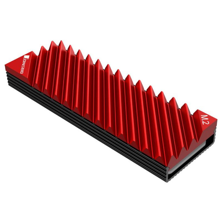 Пасивен охладител за SSD Jonsbo M.2 SSD, оребрен, червен