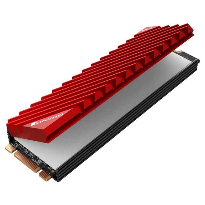 Пасивен охладител за SSD Jonsbo M.2 SSD, оребрен, червен