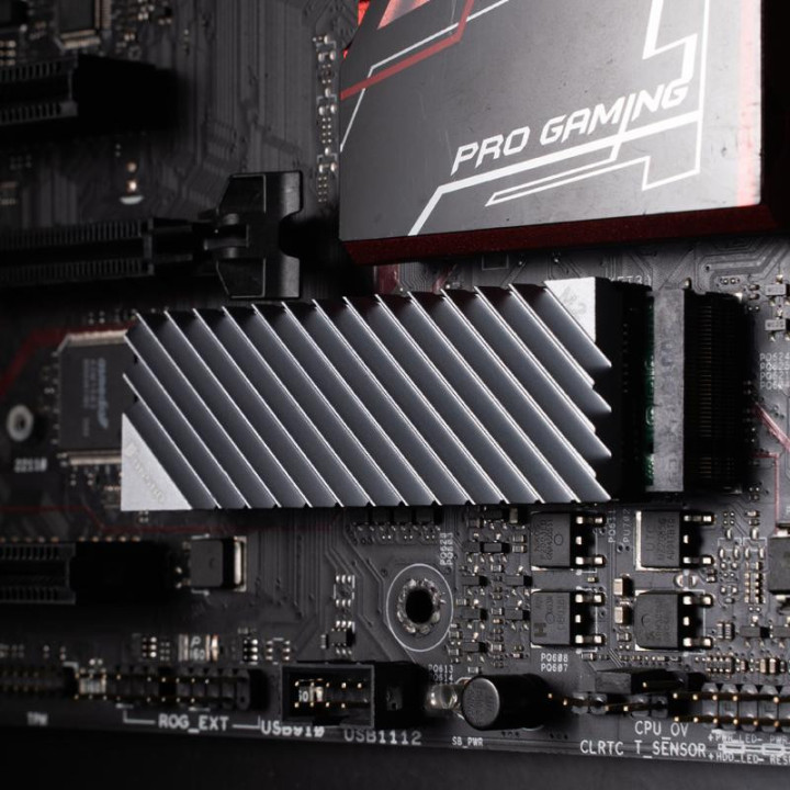 Пасивен охладител за SSD Jonsbo M.2 SSD, оребрен, сив