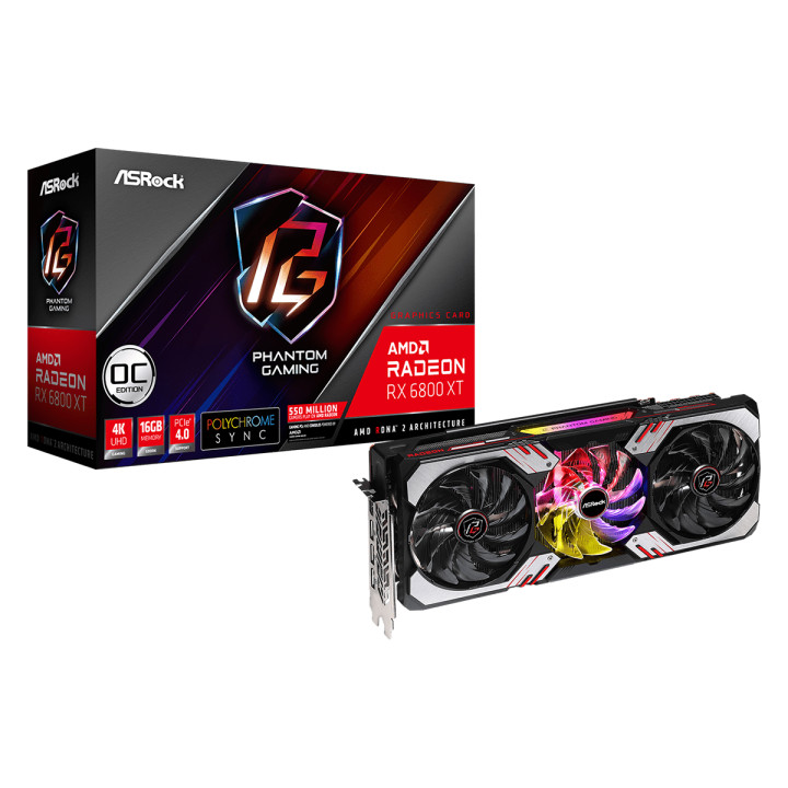 Видео карта Asrock AMD RX 6800 XT Phantom Gaming D 16G OC