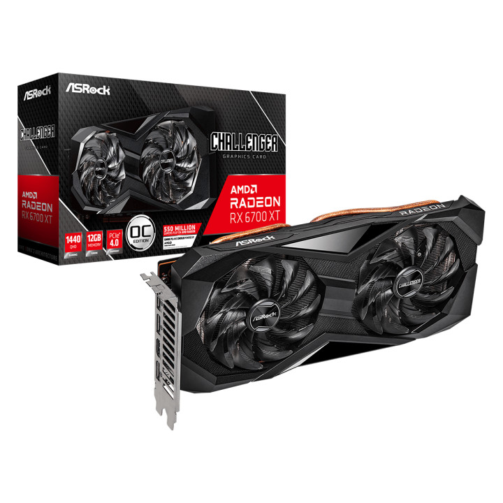 Видео карта AsRock RX 6700 XT Challenger D 12GB OC