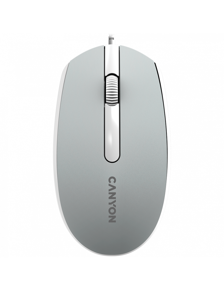 Мишка Canyon M-10, с плавен плъзгащ ефект, Dark grey - CNE-CMS10DG