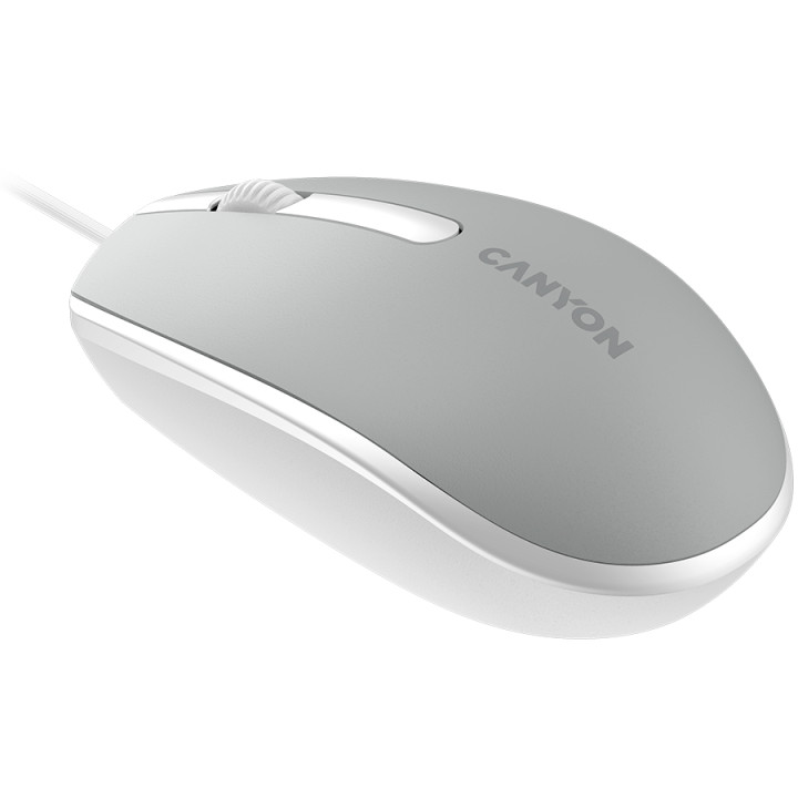 Мишка Canyon M-10, с плавен плъзгащ ефект, Dark grey - CNE-CMS10DG