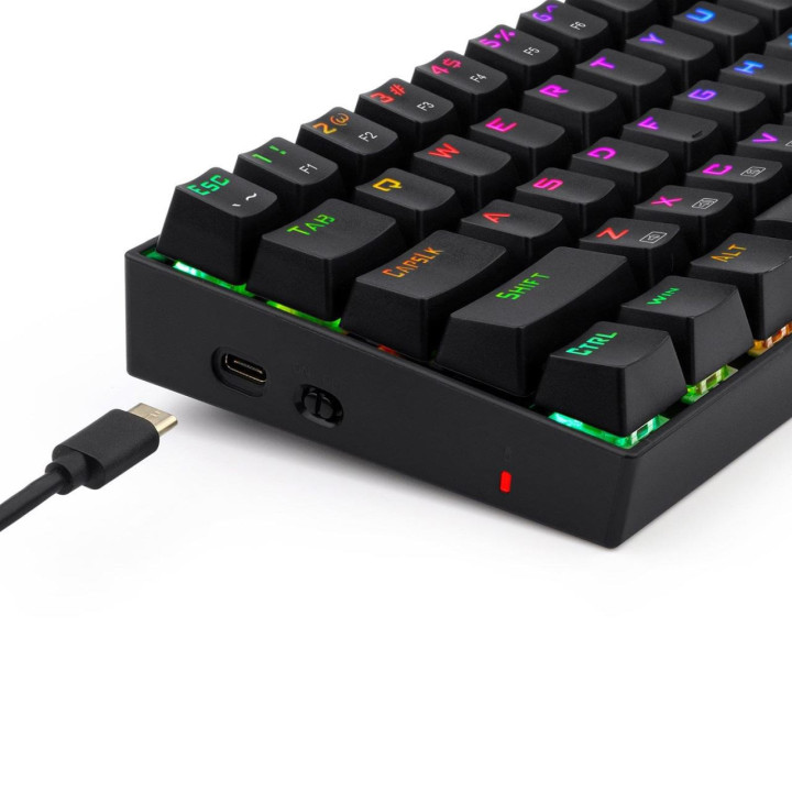 Безжична механична клавиатура Redragon Deimos K599-KRS-BK RGB, red switches