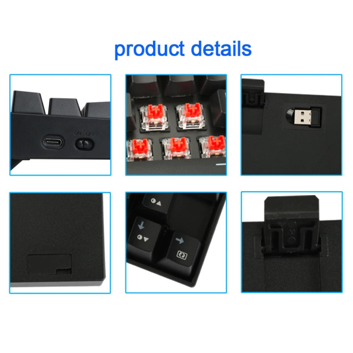 Безжична механична клавиатура Redragon Deimos K599-KRS-BK RGB, red switches