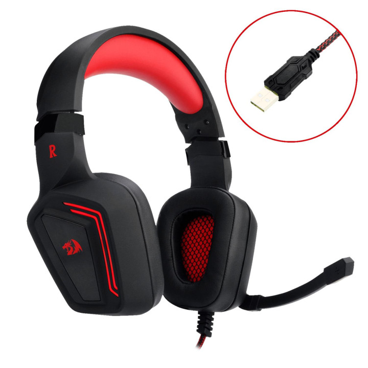 Геймърски слушалки Redragon Muses 2 H310-1-BK, черен/червен