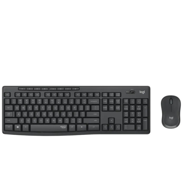 Безжичен комплект клавиатура и мишка Logitech MK295, графит - 920-009800