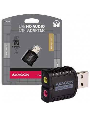 Външна звукова карта Axagon ADA-17 USB2.0 - Stereo HQ Audio