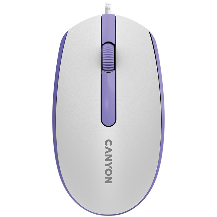 Мишка Canyon M-10, с плавен плъзгащ ефект, White lavender - CNE-CMS10WL