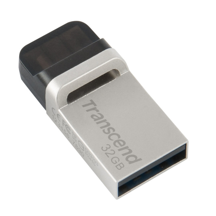 Флаш памет Transcend 32GB JF880, OTG, USB3.0, сребрист - TS32GJF880S