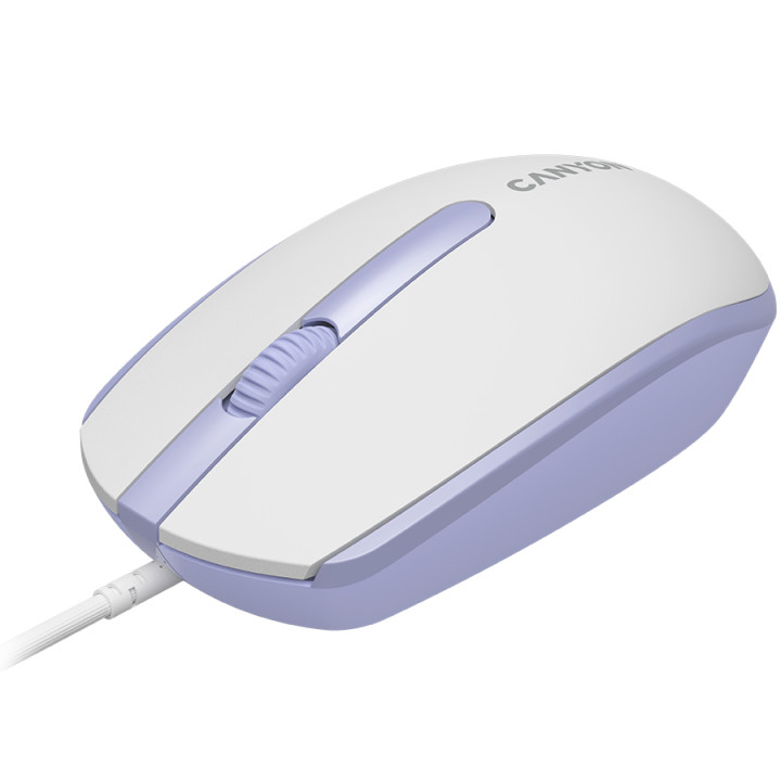 Мишка Canyon M-10, с плавен плъзгащ ефект, White lavender - CNE-CMS10WL