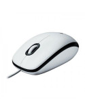 Mишка Logitech M100, USB, бял - 910-005004