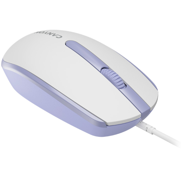 Мишка Canyon M-10, с плавен плъзгащ ефект, White lavender - CNE-CMS10WL