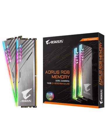 RAM памет Gigabyte AORUS RGB 16GB DDR4 (2x8GB) 3200MHz, GP-AR32C16S8K2HU416R