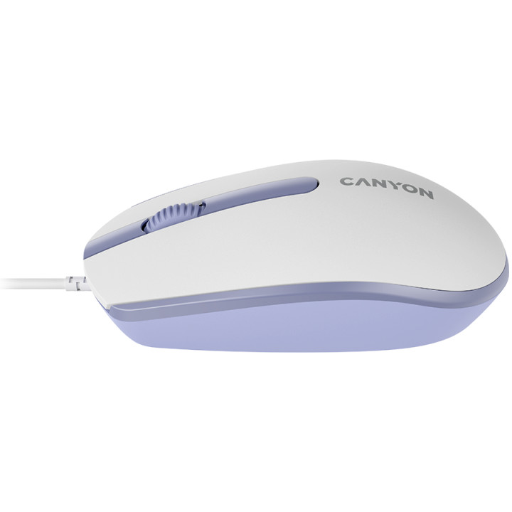 Мишка Canyon M-10, с плавен плъзгащ ефект, White lavender - CNE-CMS10WL