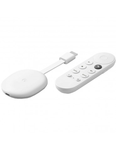 Мултимедиен плеър Google Chromecast with Google TV, HDMI, бял