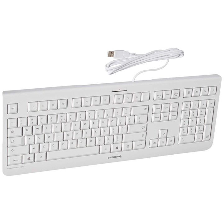 Клавиатура CHERRY KC 1000, Бял