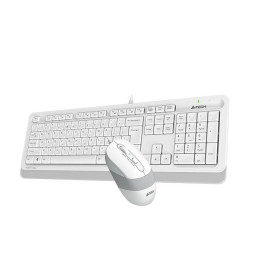 Комплект клавиатура и мишка A4tech Fstyler F1010,  USB, бял