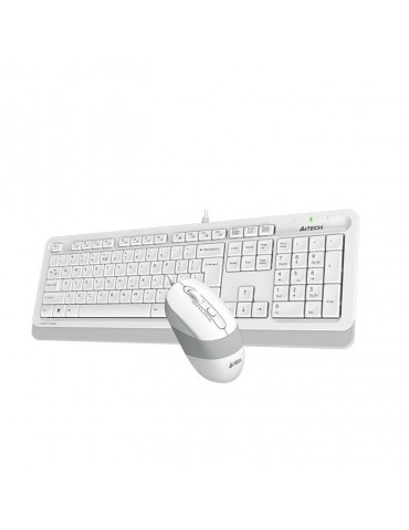 Комплект клавиатура и мишка A4tech Fstyler F1010,  USB, бял