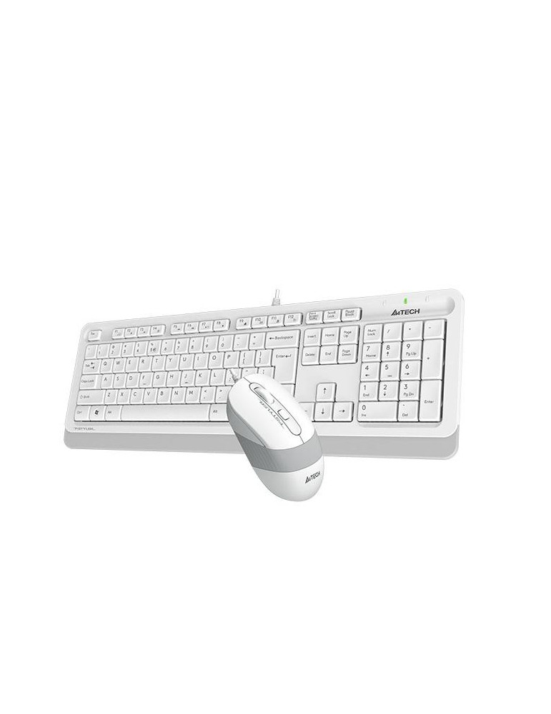 Комплект клавиатура и мишка A4tech Fstyler F1010,  USB, бял