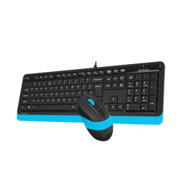 Комплект клавиатура и мишка A4tech Fstyler F1010, USB, черен/син