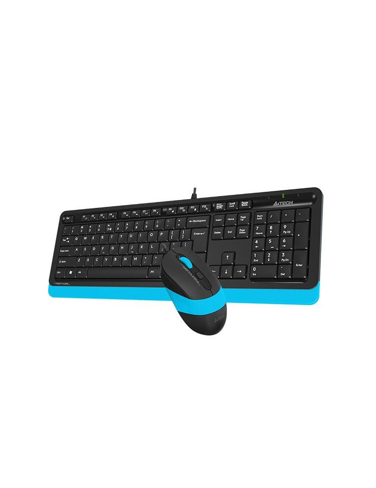 Комплект клавиатура и мишка A4tech Fstyler F1010, USB, черен/син