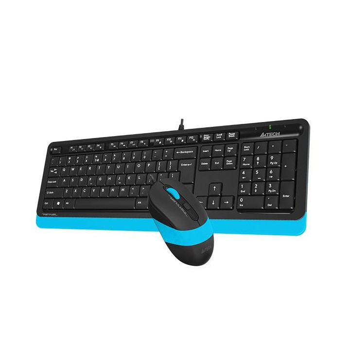 Комплект клавиатура и мишка A4tech Fstyler F1010, USB, черен/син