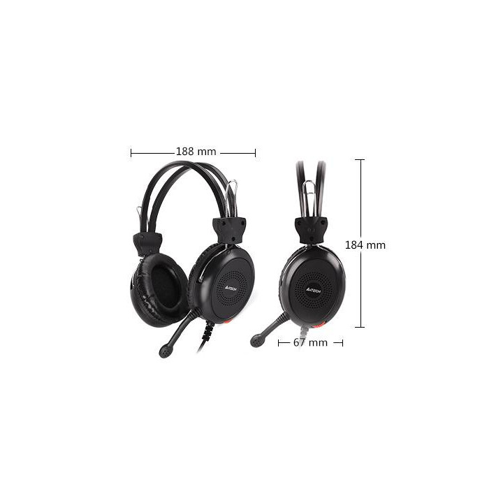 Слушалки A4tech HU-30, USB, черен