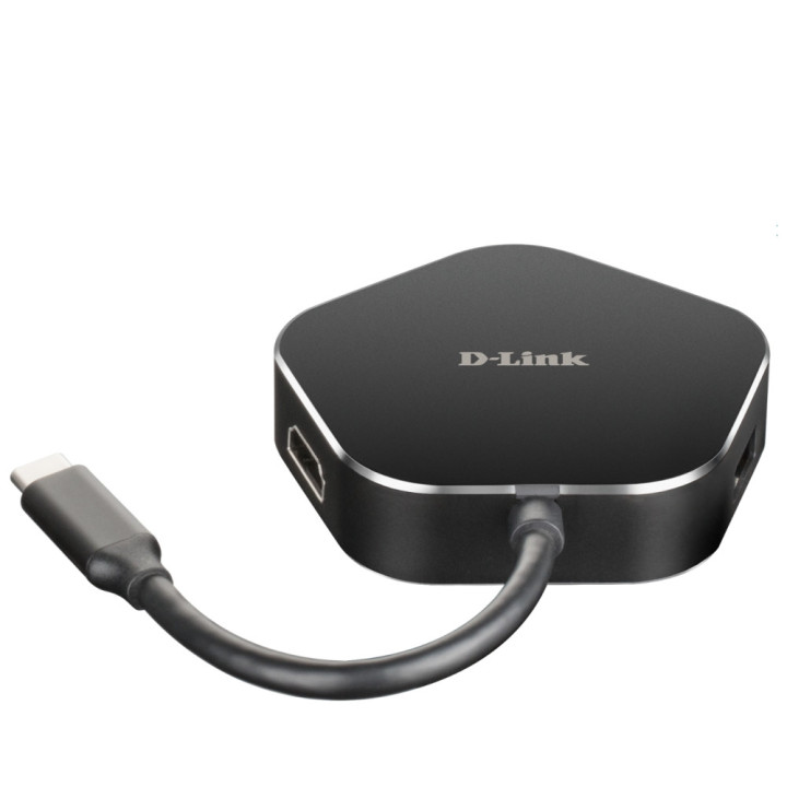 Хъб D-Link 4-in-1 USB-C Hub with HDMI and Power Delivery - DUB-M420