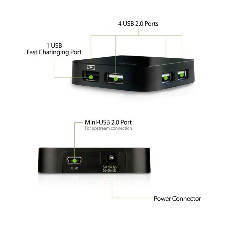 Хъб D-Link 4-Port USB 2.0 - DUB-H4