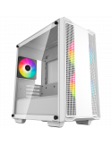 Кутия за компютър DeepCool CC360 ARGB WH, Mid Tower, 3x120mm ARGB Fans, Tempered Glass, Mesh Panel, White - R-CC360-WHAPM3-G-1
