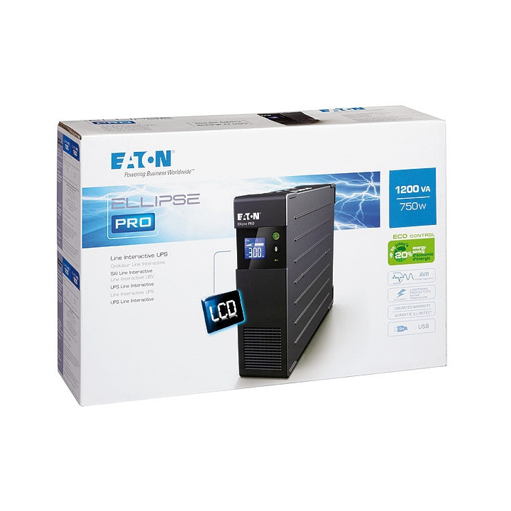 Токозахранващо устройство Eaton Ellipse PRO 1200 DIN