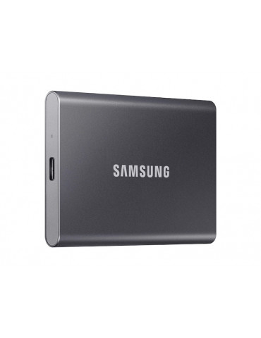 Външен SSD диск Samsung T7 2TB USB 3.2, Titanium - MU-PC2T0T/WW