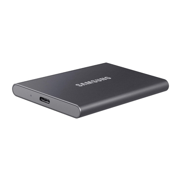 Външен SSD диск Samsung T7 2TB USB 3.2, Titanium - MU-PC2T0T/WW